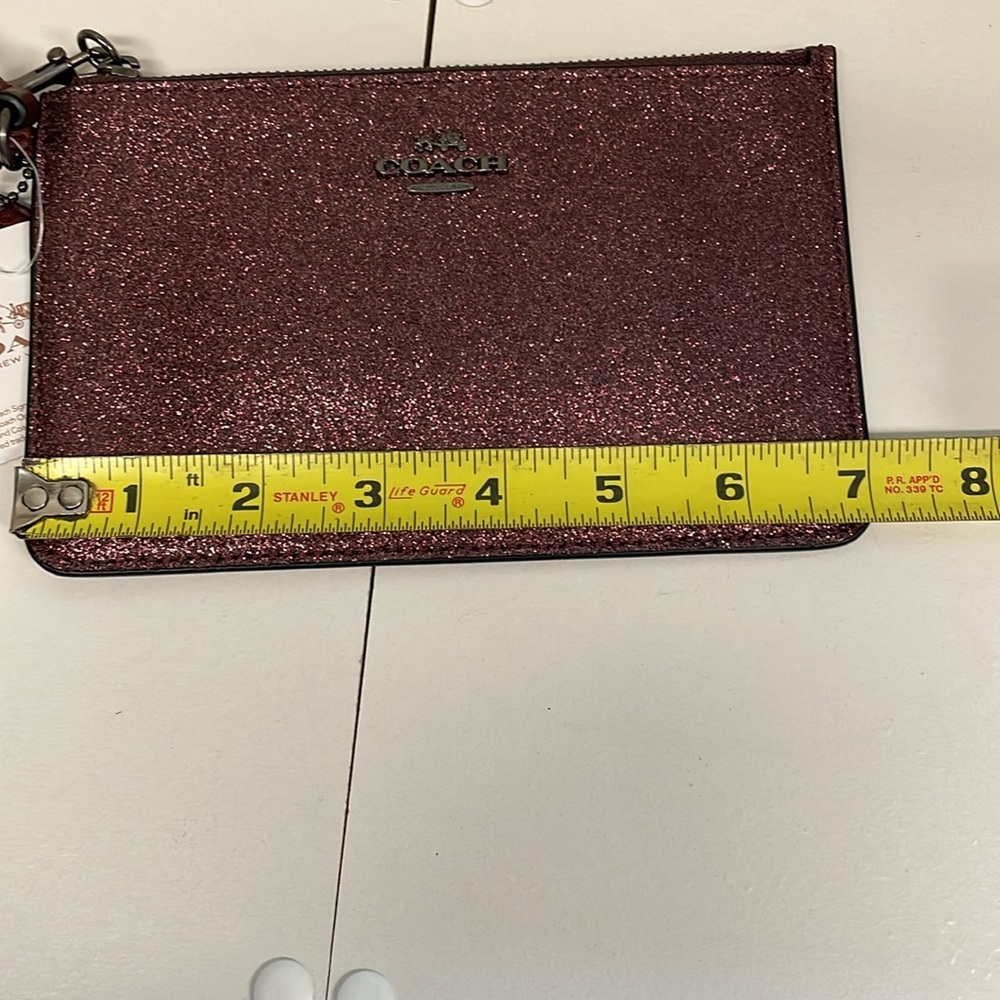 Coach Purple Dark Pink Glitter Wristlet. Brand New With Tags Authentic Bling - Picture 6 of 10